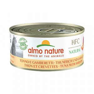 Almo Nature Cat HFC Tuna & Shrimps konservi kaķiem Tuncis, garneles 150g